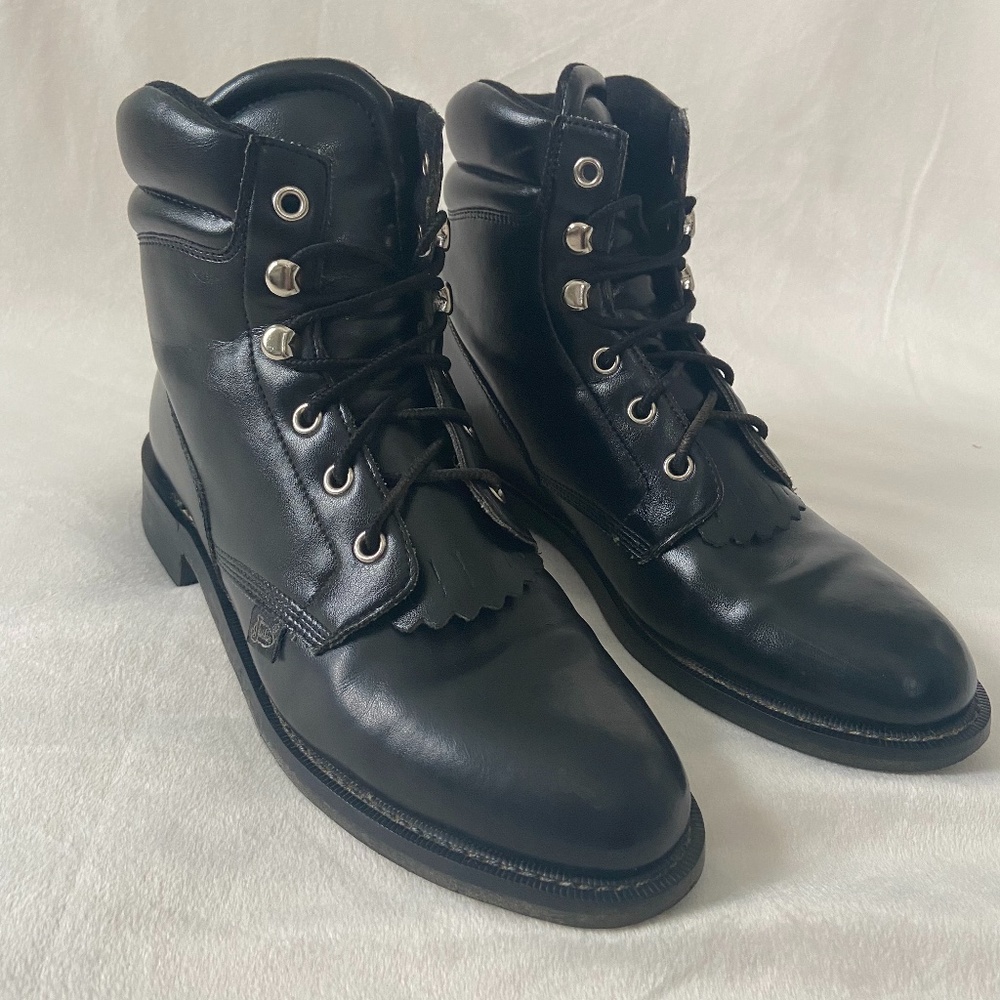 Justin’s Classic Black Leather Laced Boot